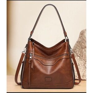 Crossbody Shoulder Bag, Top Handle‎ Satchel, Zipper Pockets